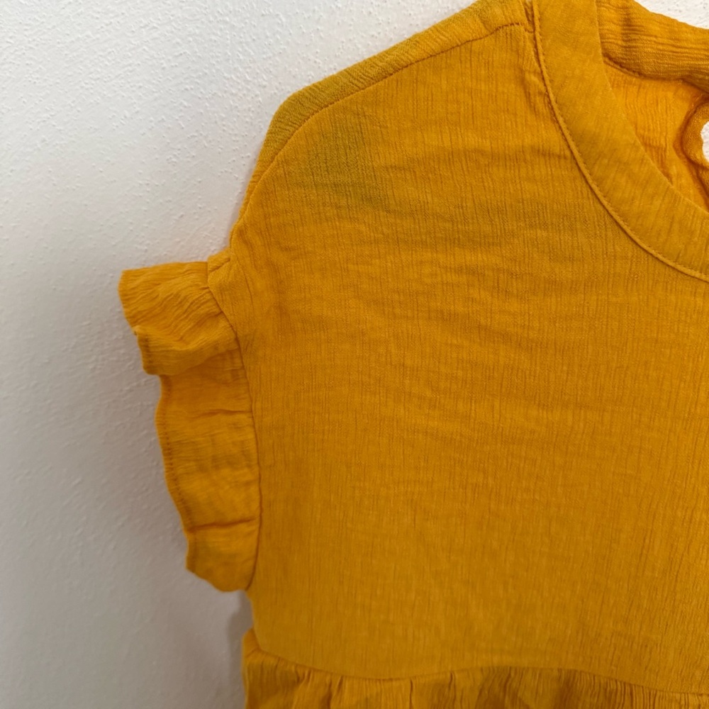 Petal Roz Mustard Ruffle Mini Dress - Picture 4 of 9
